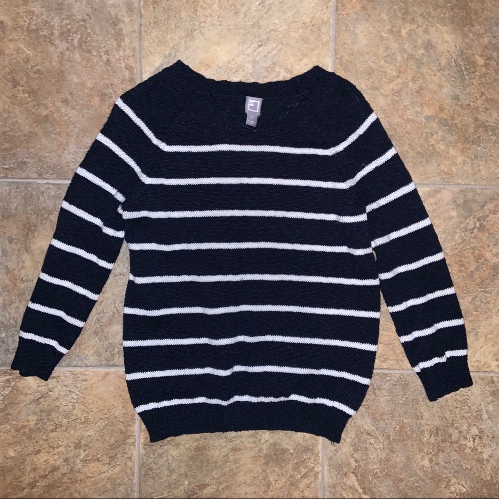 Navy stripped 3/4 long sleeve